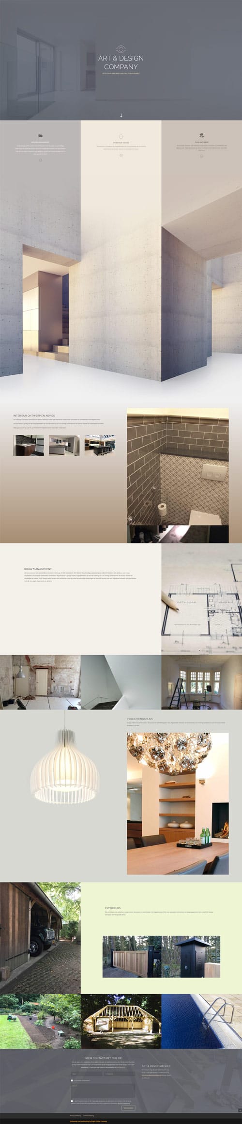 Art & Design Company Schermafbeelding van de website Art & Design Company