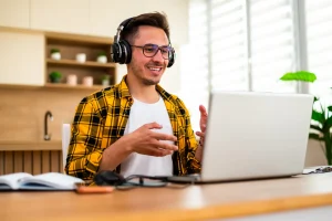 Online gesprek via Google Meet met Bright Online Company